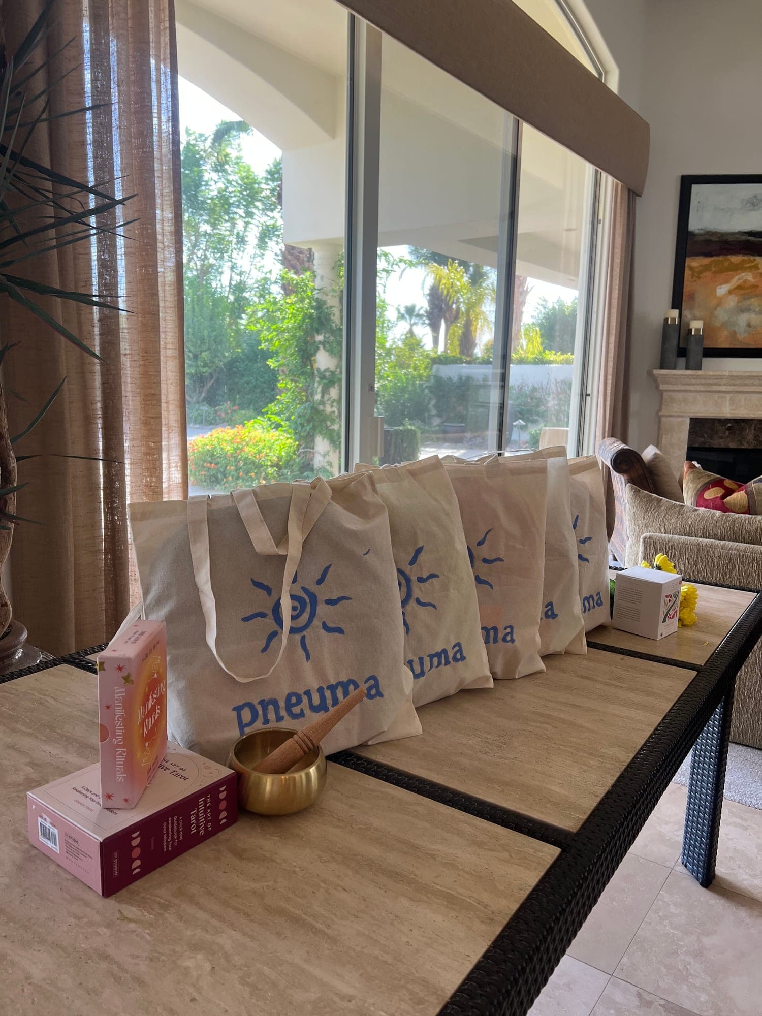 Pneuma goody bags lined up for the weekend