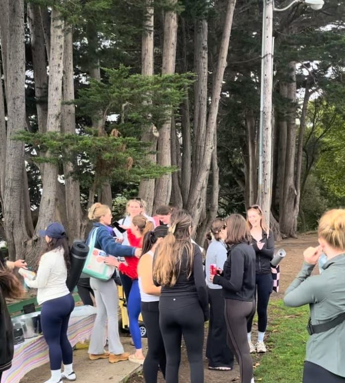 Guests staying to connect after the flow